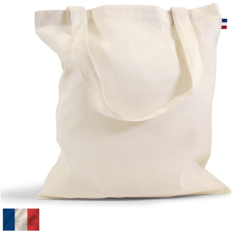 Sac shopping, tote bag français en coton fin, 120 g/m²