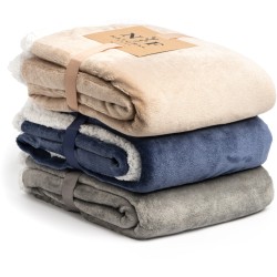 Couverture de style sherpa en molleton 380 g/m²