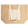 Sac cabas en jute avec une poche en coton pour le marquage