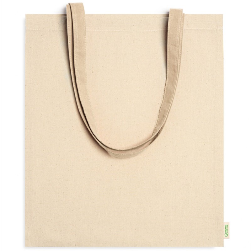 Sac en coton biologique avec anses longues, 120 g/m²