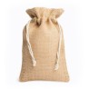 Sac en jute naturel 22 x 14 cm, fermeture par lacets en coton