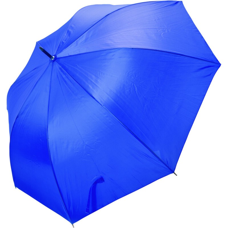 Parapluie XL avec anse, canne et finitions noires : polyester, caoutchouc, fibre de verre &métal