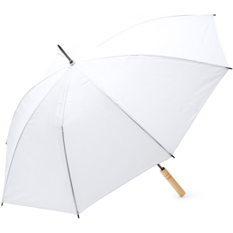 Parapluie avec manche en bois et ouverture automatique