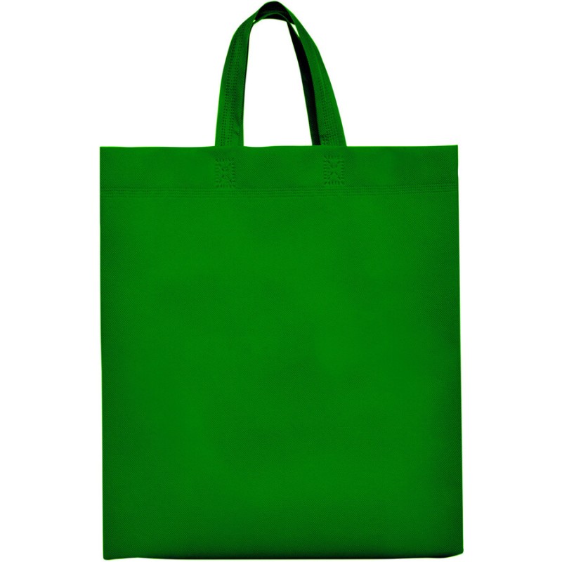 Sac thermoscellé avec base sur les latéral, fabriqué en tissu non woven non tissé avec anse courte de la même couleur, 100 g/m²