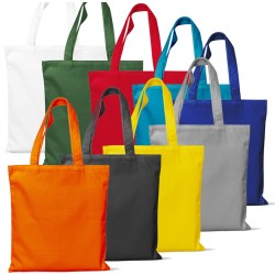 Sac shopping, tote bag BIO multi-couleurs, anses longues, 140 g/m²