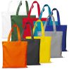 Sac shopping, tote bag BIO multi-couleurs, anses longues, 140 g/m²