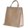 Sac isotherme en jute et coton, fermeture velcro