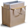 Grand sac isotherme en jute et coton, fermeture velcro