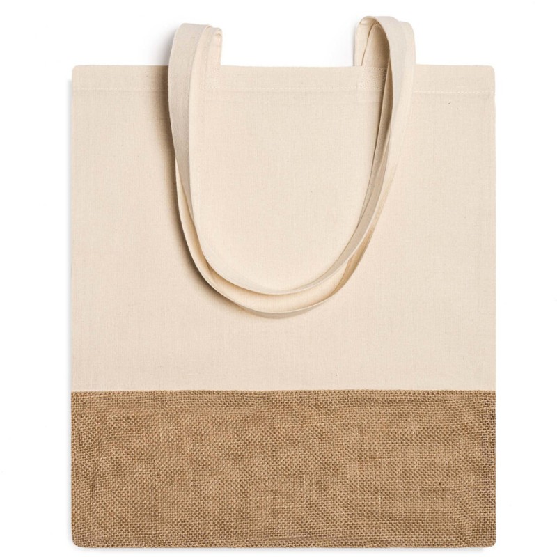 Sac shopping éco ligne coton et jute, 120 g/m²