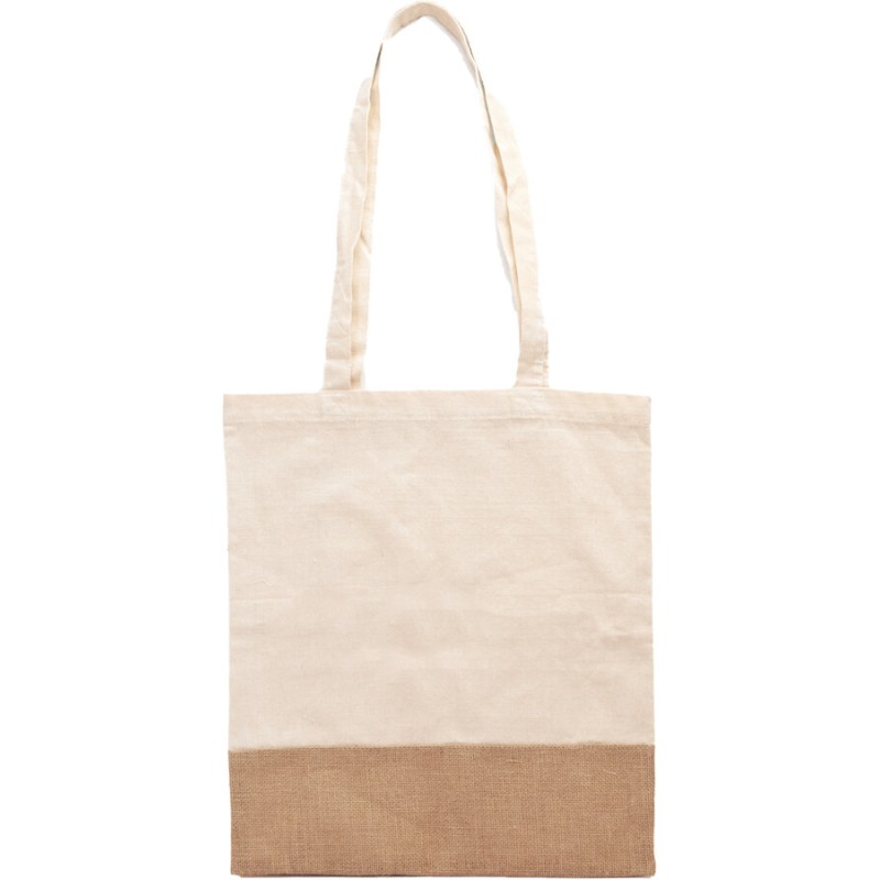 Sac shopping éco ligne coton et jute, 120 g/m²