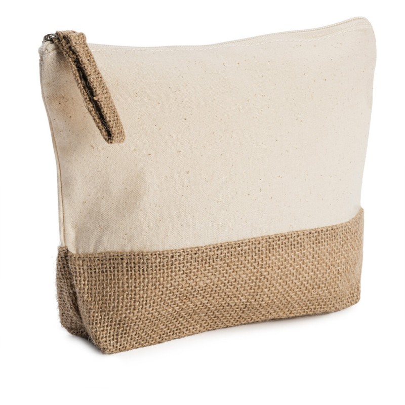 Trousse de toilette écologique en coton de 180 g/m² et jute