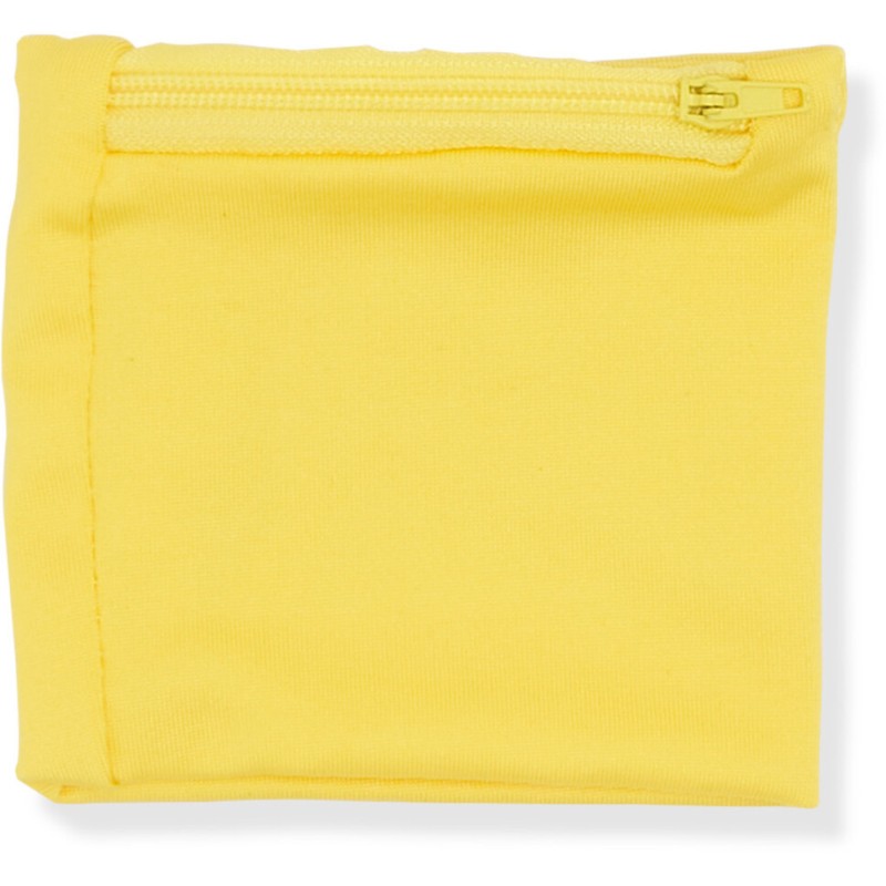 Bracelet élastique avec poche zippée assortie en microfibre