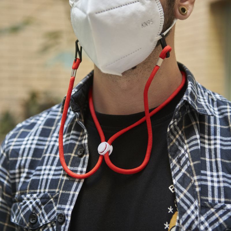 Lanyard en polyester & plastique, porte-masque de cordon et accessoire pour l'ajustement crânien