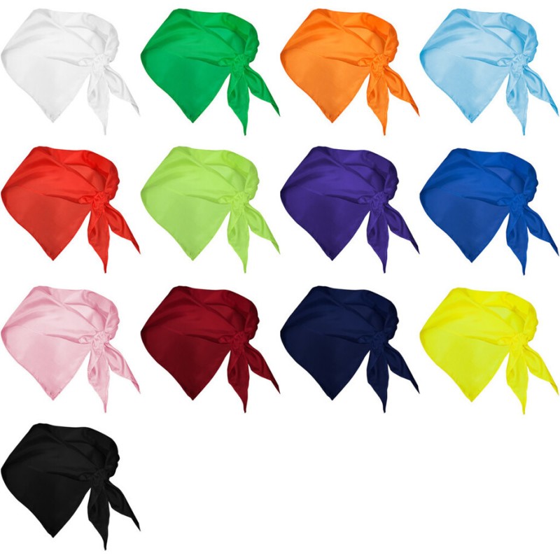 Foulard triangulaire en polyester, utilisé comme accessoire d'habillement à la fois pour homme et femme, 60 g/m²