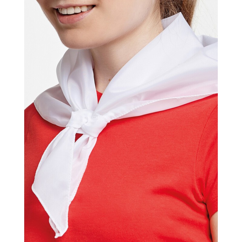 Foulard triangulaire en polyester, utilisé comme accessoire d'habillement à la fois pour homme et femme, 60 g/m²