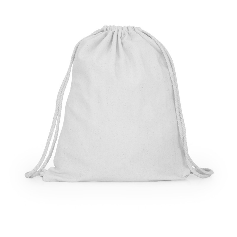 Sac à dos en coton avec cordons assortis, 105 g/m²