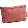 Trousse de toilette polyvalente 100 % coton recyclé avec zip et tirette assortis
