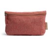 Trousse de toilette polyvalente 100 % coton recyclé avec zip et tirette assortis
