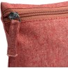 Trousse de toilette polyvalente 100 % coton recyclé avec zip et tirette assortis