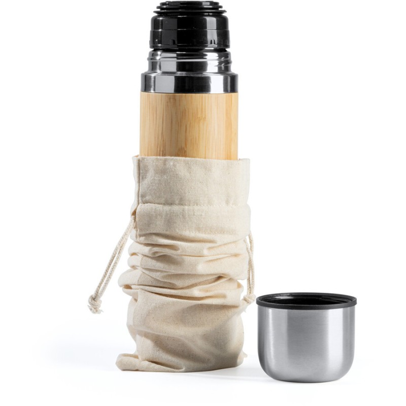 Sac à cordon en coton parfait pour les bouteilles ou les thermos, 120 g/m²