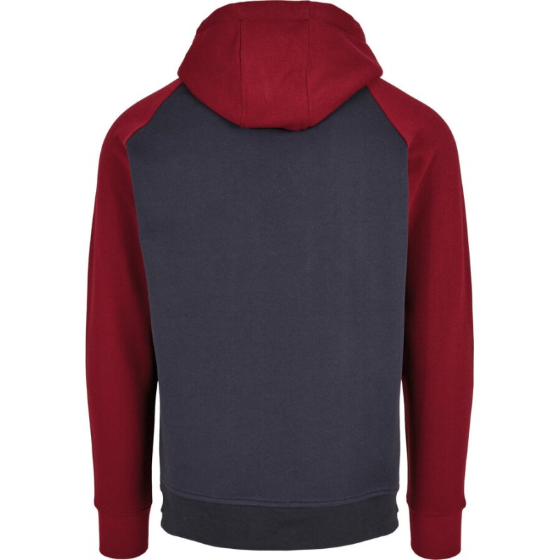 Sweat capuche baseball manches raglan contrastées NO LABEL, 270 g/m²