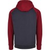 Sweat capuche baseball manches raglan contrastées NO LABEL, 270 g/m²