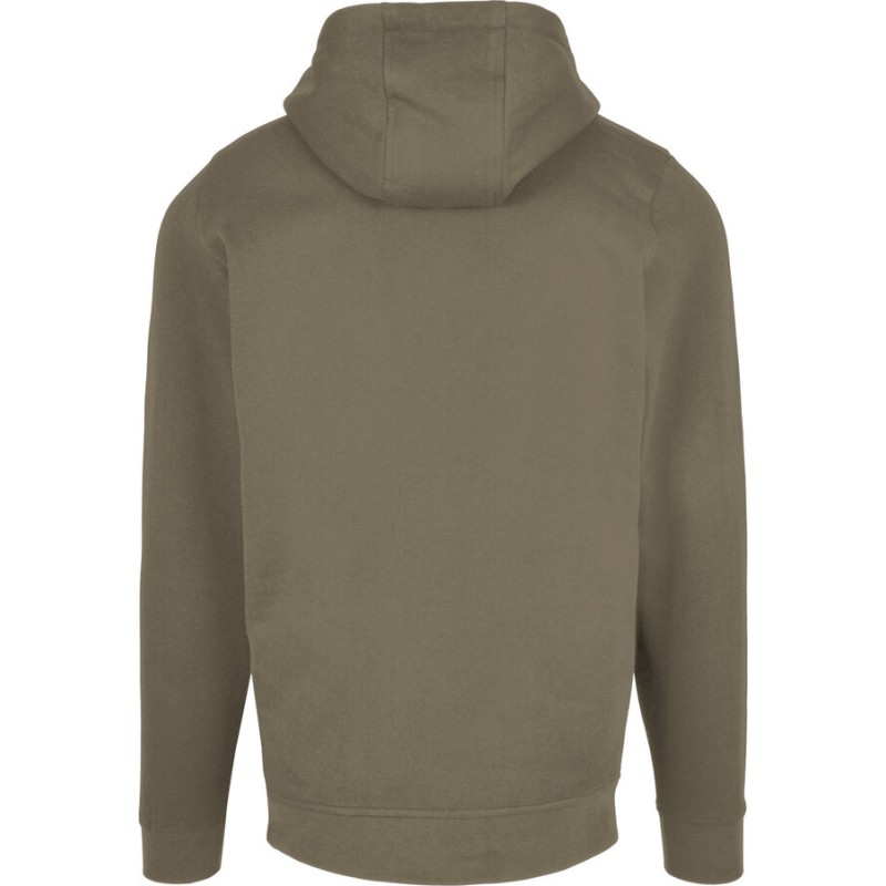 Sweat zippé à capuche manches droites, NO LABEL, 270 g/m² 