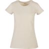 T-shirt femme col rond coupe ajustée en coton, NO LABEL, 140 g/m²