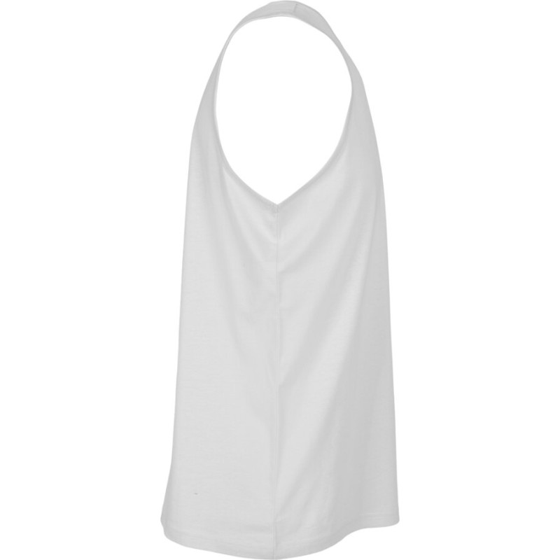 Débardeur coupe sportive col rond en coton, NO LABEL, 140 g/m²