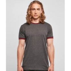 T-shirt ringer bords côte contrastés en coton, NO LABEL, 140 g/m²