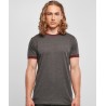 T-shirt ringer bords côte contrastés en coton, NO LABEL, 140 g/m²