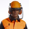 Casque forestier de sécurité et antibruit avec visière renforcée