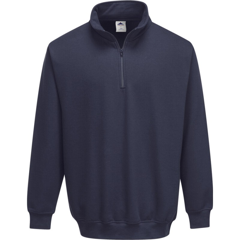 Sweat de travail col montant zip 1/4 renforcé et confortable, 300 g/m²