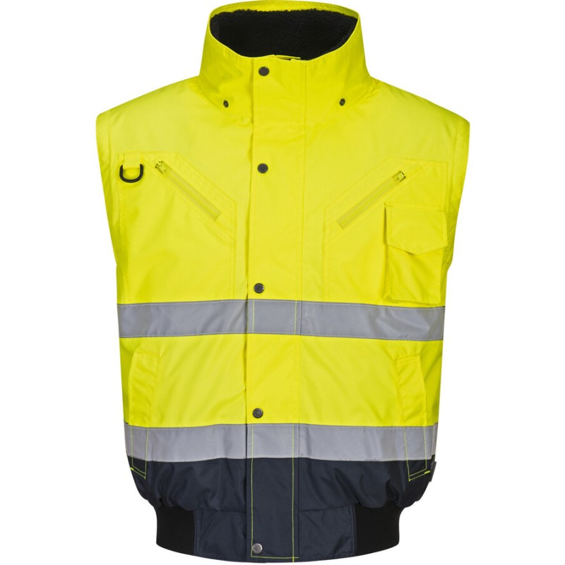  Blouson bomber 3-en-1 Haute Visibilité imperméable et chaud, 8 poches
