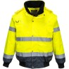  Blouson bomber 3-en-1 Haute Visibilité imperméable et chaud, 8 poches