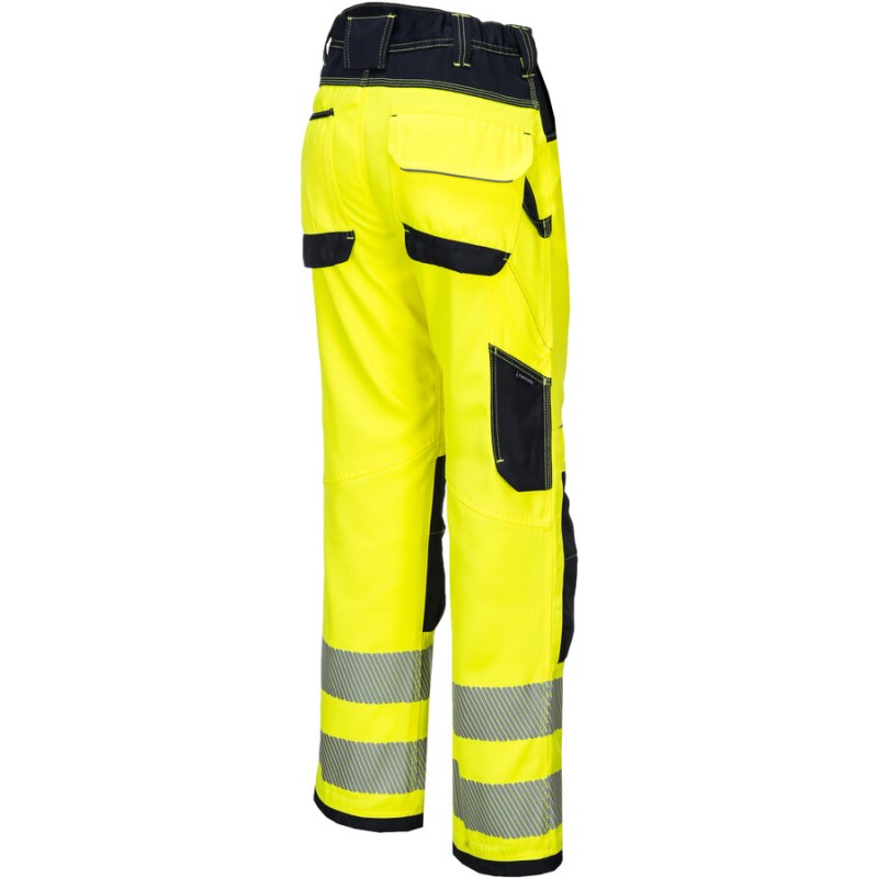 Pantalon de travail Haute Visibilité PW3 robuste et confortable, 10 poches