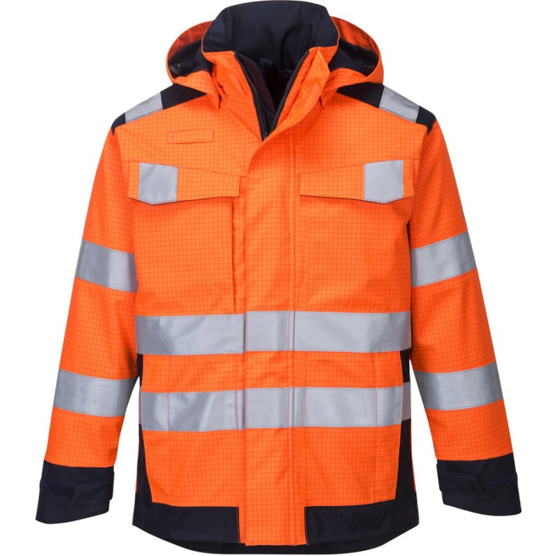 Veste de pluie modaflame, protection contre les flammes et arc électrique