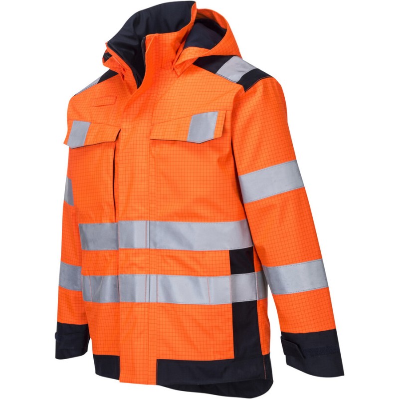 Veste de pluie modaflame, protection contre les flammes et arc électrique