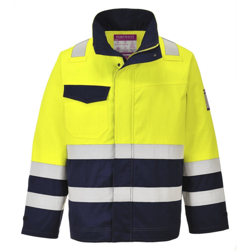 Veste jaune Haute-Visibilité modaflame, protection contre les flammes et arc électrique