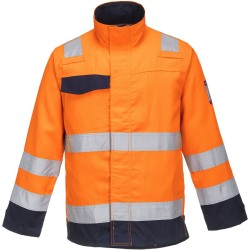 Veste orange Haute-Visibilité modaflame, protection contre les flammes et arc électrique