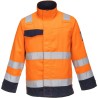 Veste orange Haute-Visibilité modaflame, protection contre les flammes et arc électrique