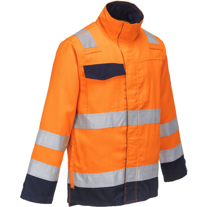 Veste orange Haute-Visibilité modaflame, protection contre les flammes et arc électrique