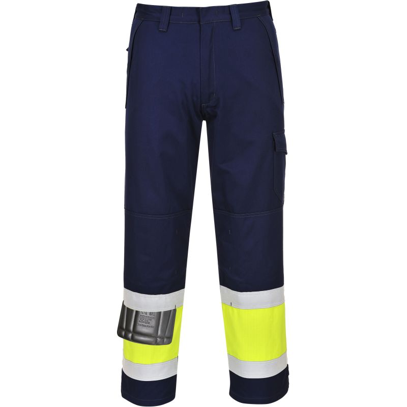 Pantalon jaune Haute-Visibilité modaflame, protection contre les flammes et arc électrique