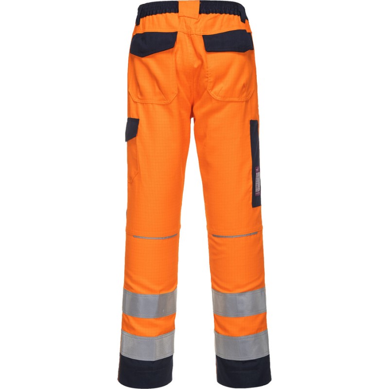 Pantalon orange Haute-Visibilité modaflame, protection contre les flammes et arc électrique