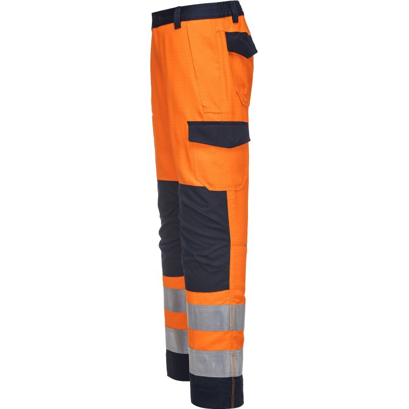 Pantalon orange Haute-Visibilité modaflame, protection contre les flammes et arc électrique