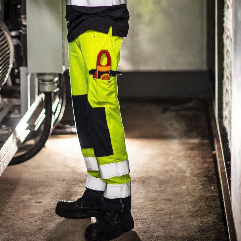 Pantalon modaflame Haute-Visibilité, protection contre les flammes et arc électrique