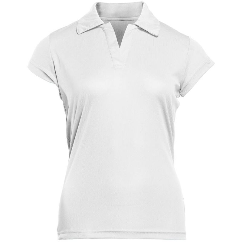 Polo sport respirant femme polyester, manches courtes, 140 g/m²