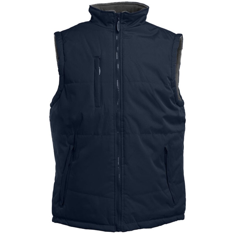 Bodywarmer matelassé et polaire en polyester