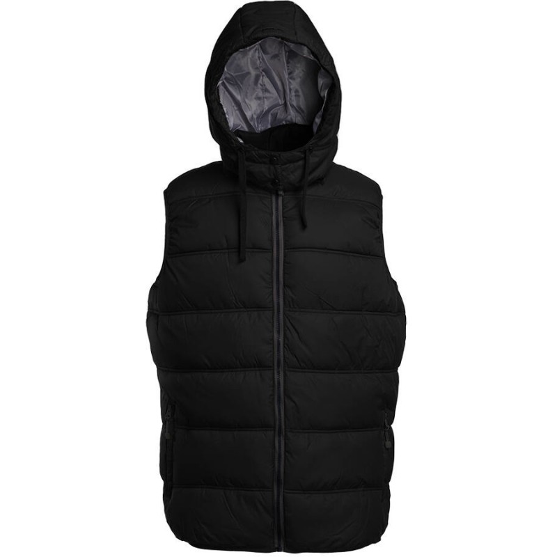 Blouson doudoune homme sans manches et avec capuche