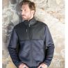 Veste polaire tricotée épaisse doublée sherpa, 3 poches zippées, 450 g/m²